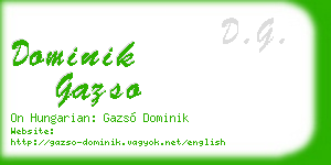 dominik gazso business card